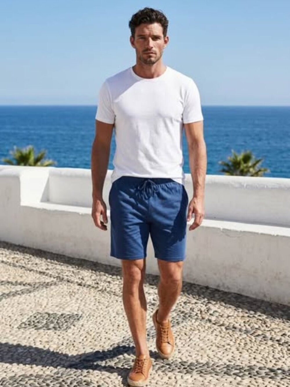 Glacier Performance Men's Blue Athletic Shorts Size Medium Drawstring Pockets